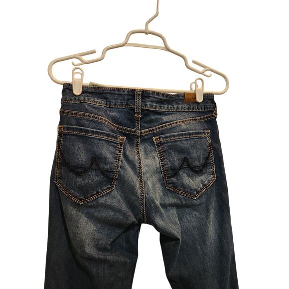 Ariat Blue Medium Wash Denim Casual Classic Low Rise Demi Bootcut Jeans Size 28L - Picture 4 of 8